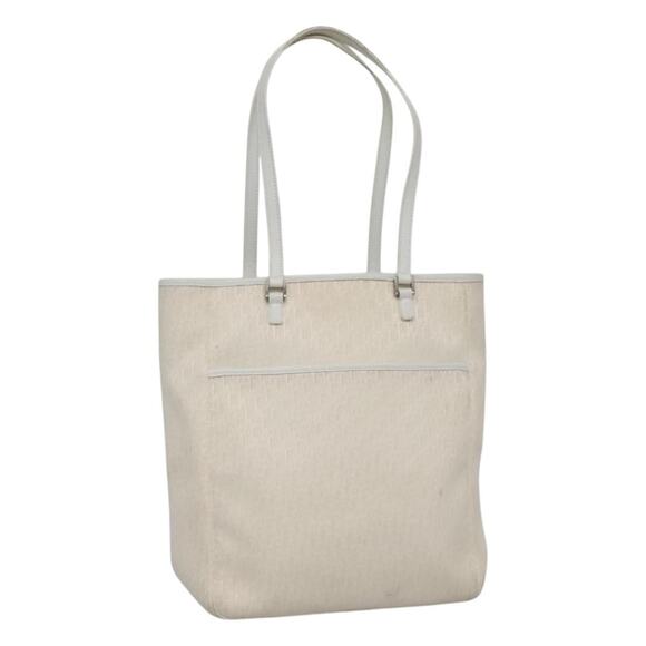 DIOR Trotter Canvas Tote Bag White Silver - Picture 1 of 12